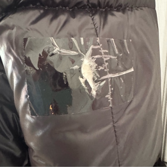 Mackage Montreal Miya black puffer jacket Shearling trim collar Small - Picture 12 of 16